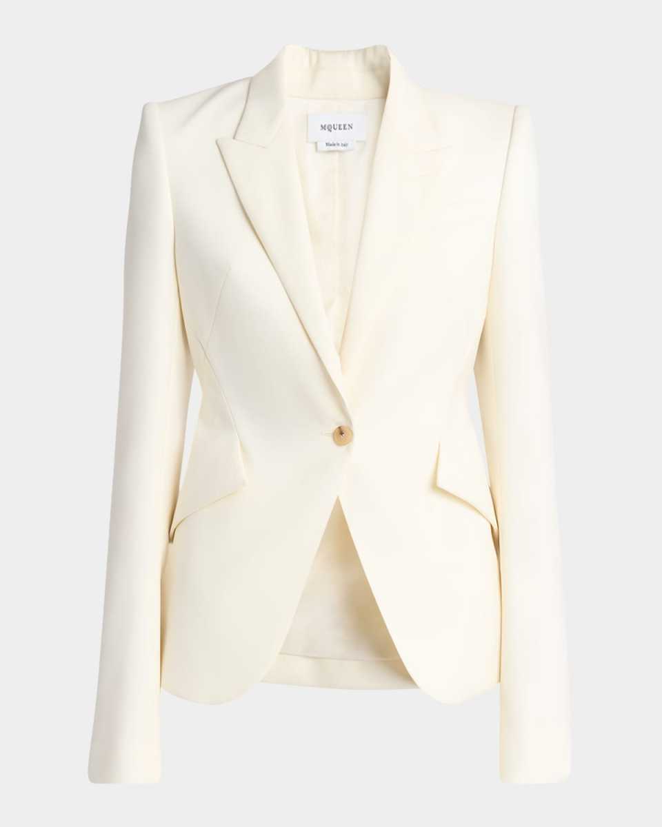 Belted Back Single-Breasted Blazer